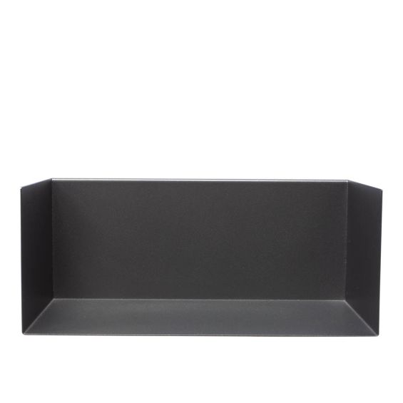 Black squared shelf in matte finish