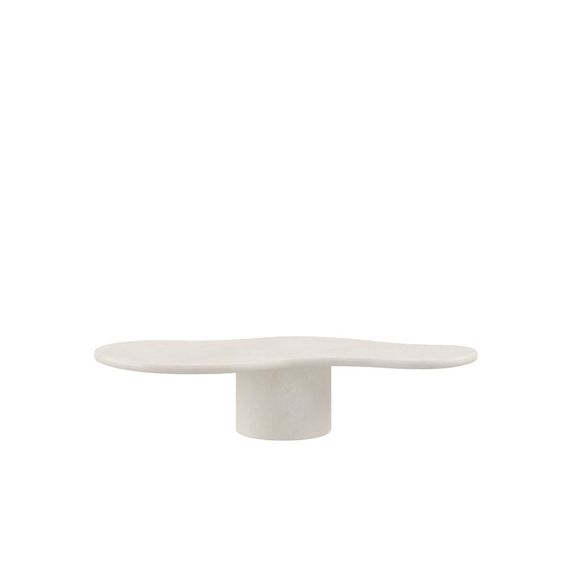 Organic shaped off-white coffee table