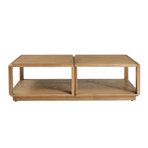 Luxurious natural oak wooden coffee table
