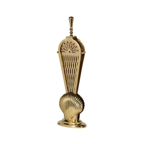 A glamorous golden art deco fan fire screen 