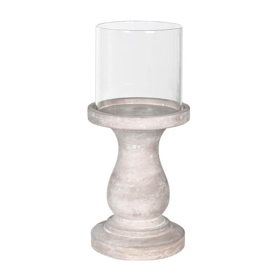 Elegant, curvaceous concrete base candle holder