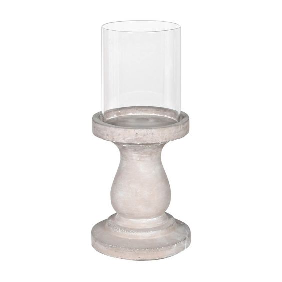 Elegant candle holder with curvaceous concrete base