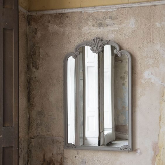 Lovely french grey wall mirror