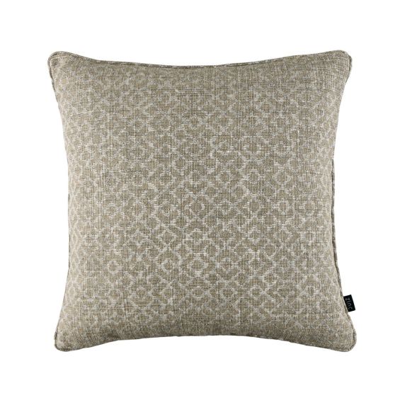 Luxurious sand-toned linen mix square cushion