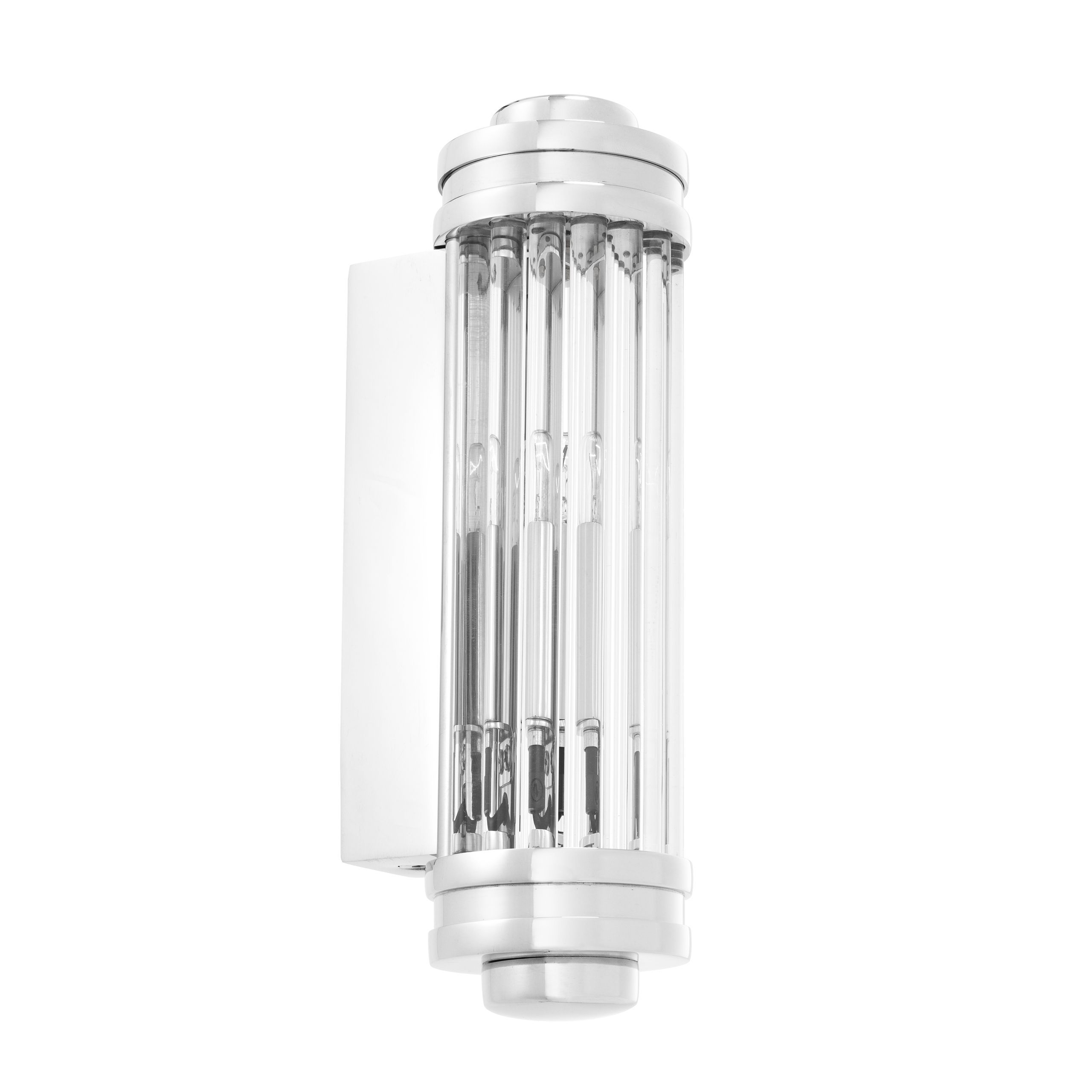 eichholtz ribbed wall lamp with silver details