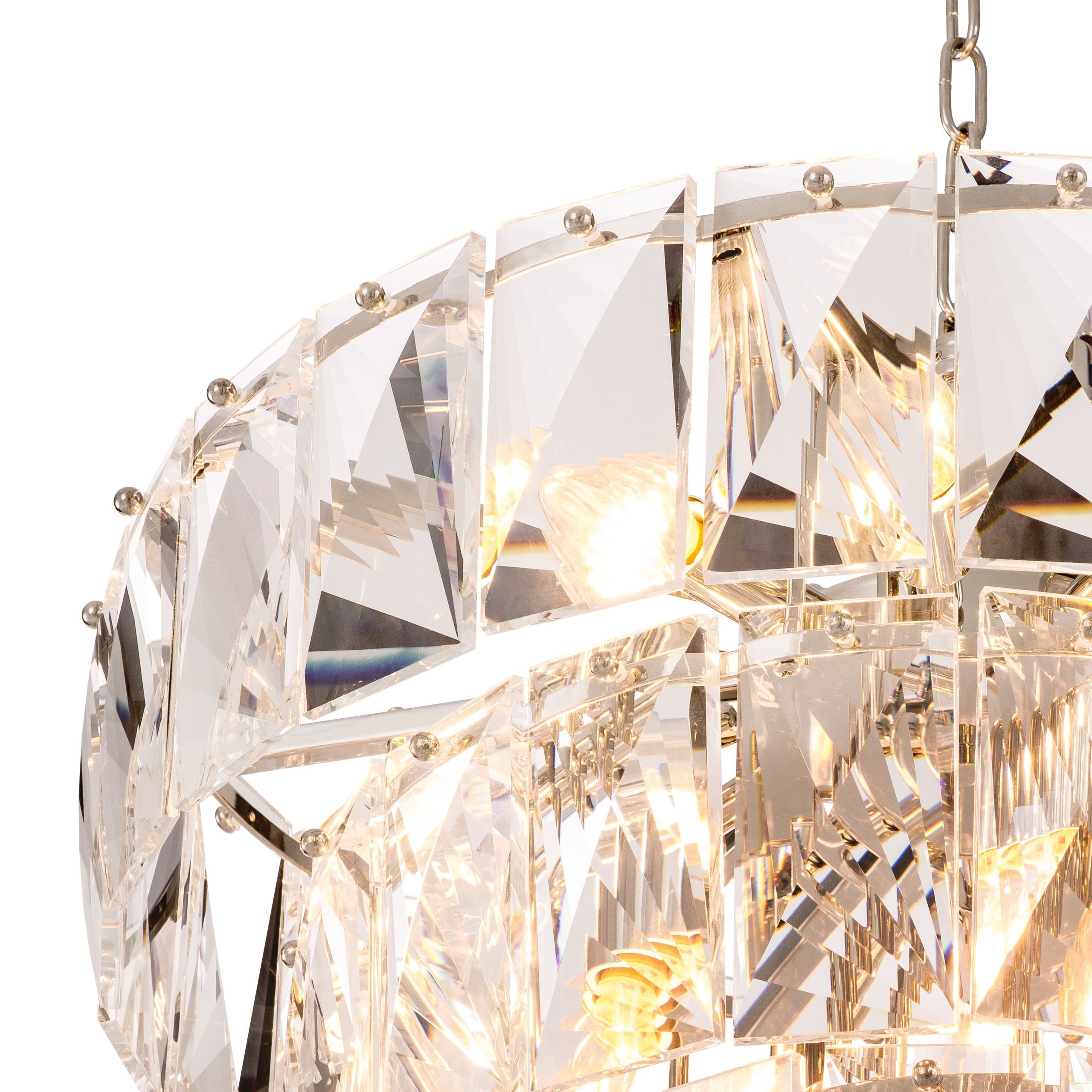 dazzling three-tier crystal chandelier 
