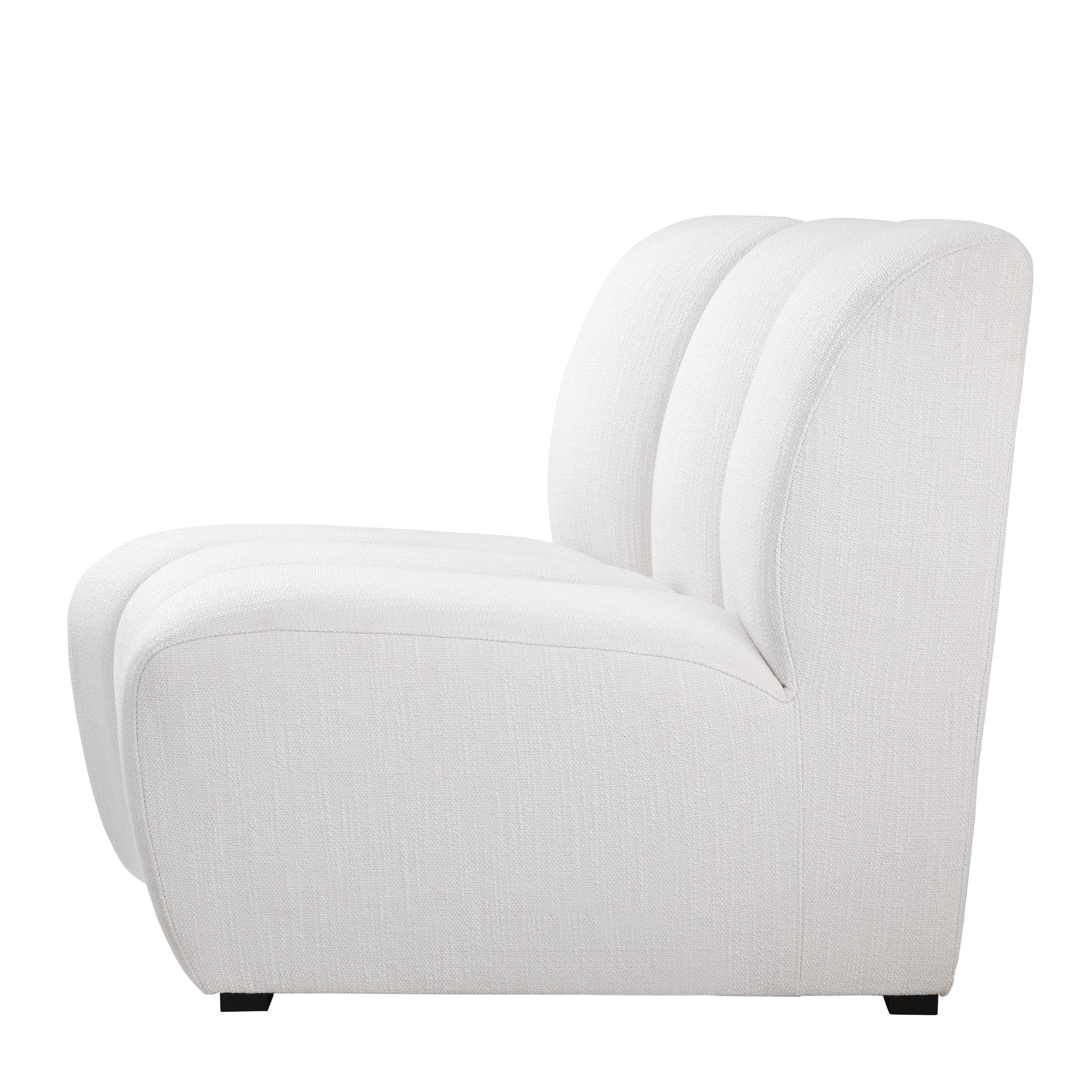 white modular sofa with black legs