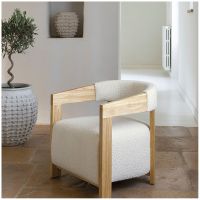 Arsene Armchair - White Boucle