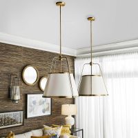 Uttermost Leather Classic Pendant Light - White