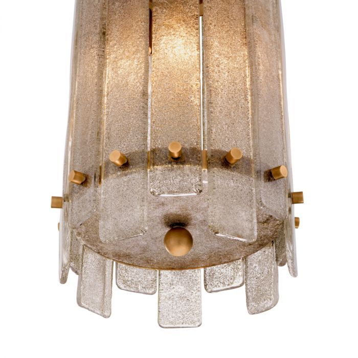 Cylinder pendant lamp with gold finish sheds