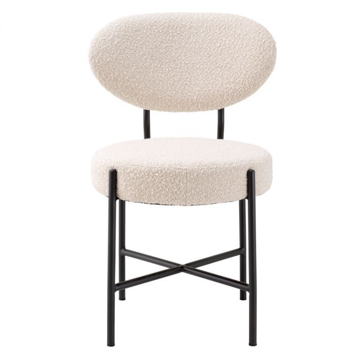Vicq Dining Chair - Bouclé Cream - Set of 2