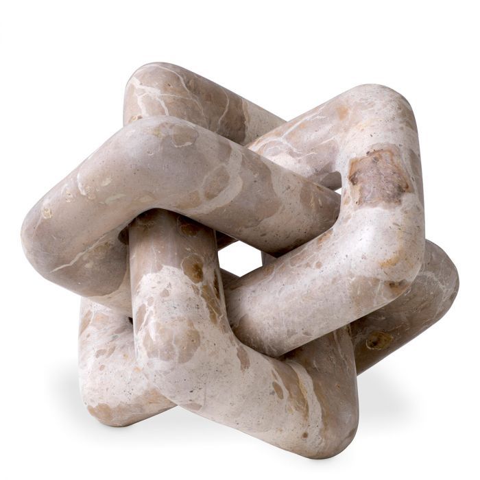 Brown marble interwoven design object