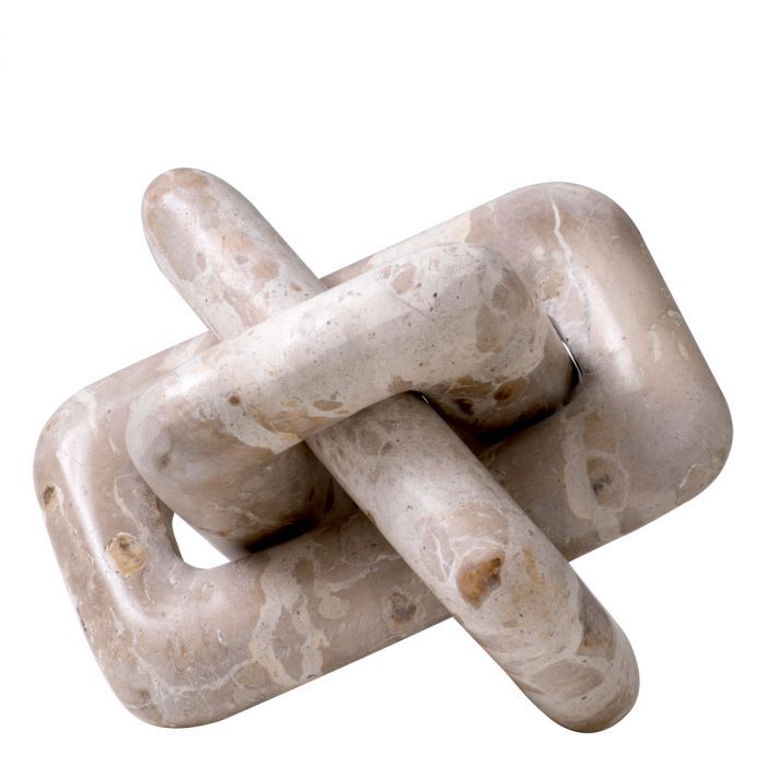 Brown marble interwoven design object