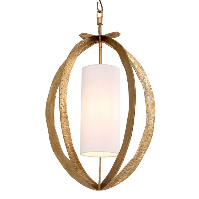 Elegant chandelier with hollow brass frame