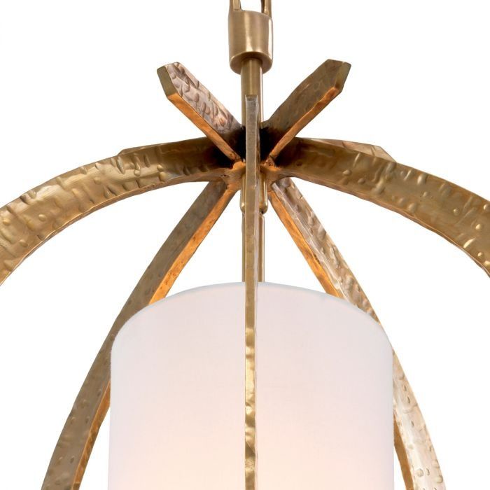Elegant chandelier with hollow brass frame