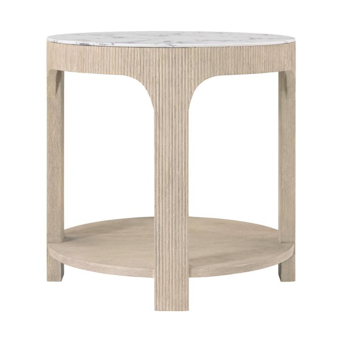 Horizon Round Quartz Side Table