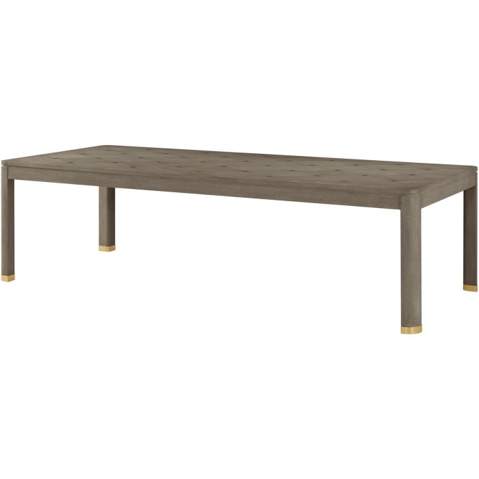 Dark wood dining table with diamond details 