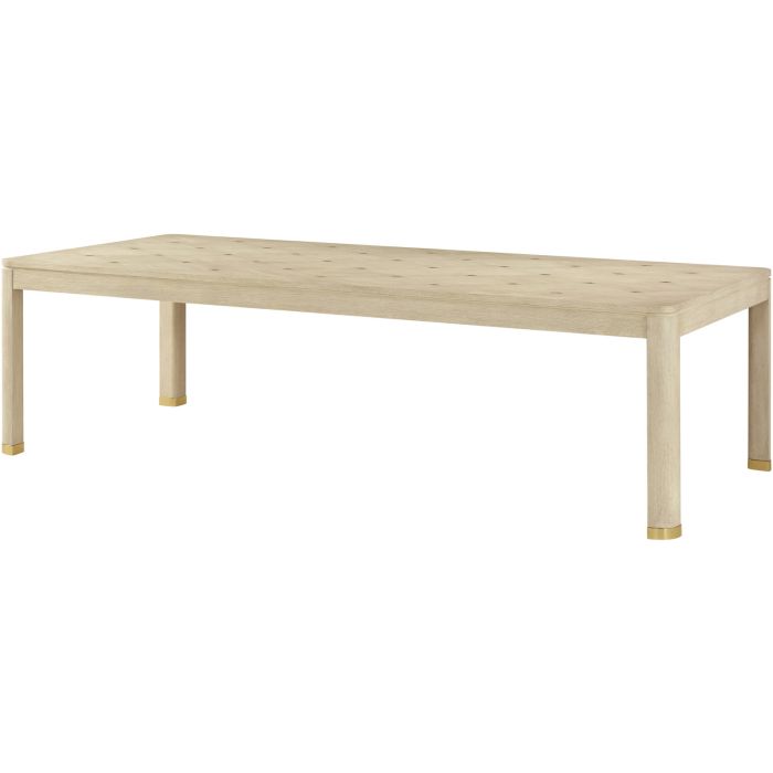 Light wood rectangular dining table with diamond accents 
