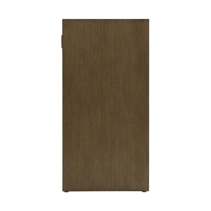 Wooden cabinet with beige stone-like top