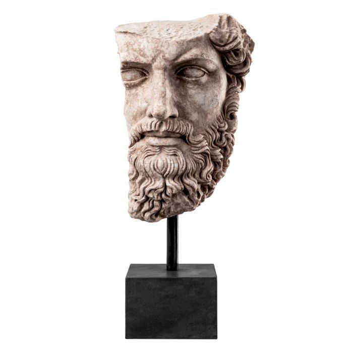 Antique-look sculpture with Greek style head