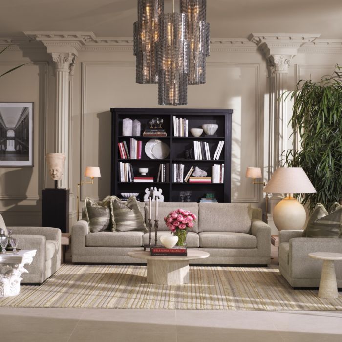 Large display cabinet with open shelved top and closed cabinet below