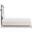 Military Bed Frame in Oak - Shambala Fabric - King