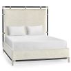 Military Bed Frame in Oak - Shambala Fabric - King