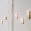 Contemporary industrial natural brass wall lamp 