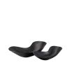 Set of 2 sculpted black metal display bowls