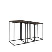Vintage brass top set of 3 nesting tables