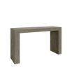 Waterfall style grey wood console table