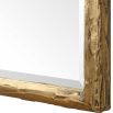 Rectangular mirror with elegant brass frame