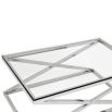 Luxury criss-cross design silver coffee table