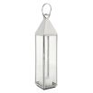 tall silver lantern candle holder