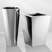 Luxury polished stainless steel planter by Eichholtz