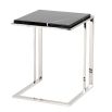 Modern marble and nickel side table