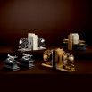 Ornate globe shaped bookends
