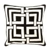 Abstract monochromatic black and white cushion