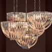 Luxury art deco acrylic nickel drop chandelier