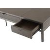 Oak veneer charcoal finish desk with 3 drawers