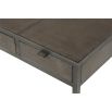 Oak veneer charcoal finish desk with 3 drawers