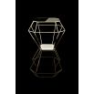 Modern gold frame glass side table