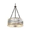 Eichholtz single, gunmetal finished clear glass chandelier