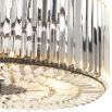Eichholtz single, gunmetal finished clear glass chandelier