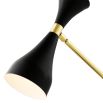 A stunning matte black and polished brass desk table lamp