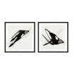 Set of 2 designer abstract monochrome prints