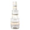 Luxury tall clear glass droplet table lamp