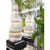 Luxury tall clear glass droplet table lamp