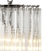 Nickel finished and tapered glass chandelier