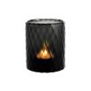 Black Glass Candle Holder